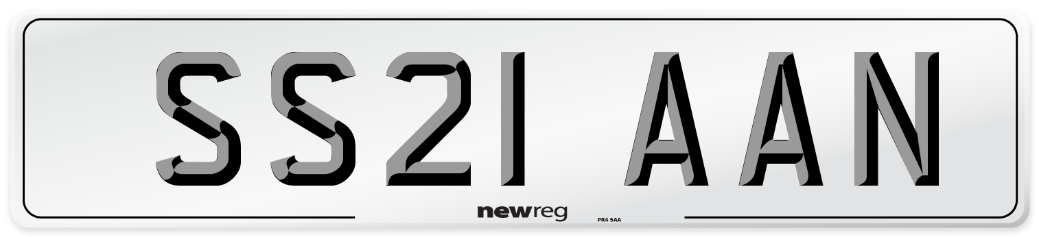 SS21 AAN Number Plate from New Reg